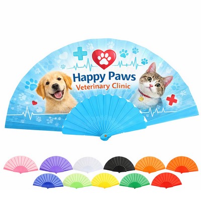 210D Oxford Fabric Folding Hand Fan