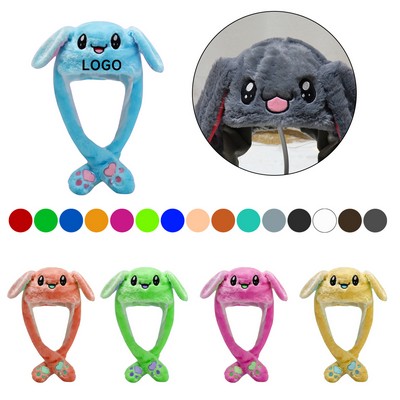 Unisex Moving Animal Plush Ears Hat