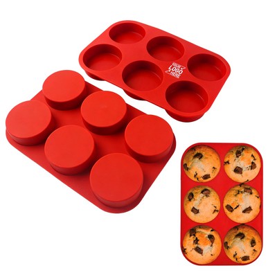 6-Cup Silicone Muffin Pan for Baking