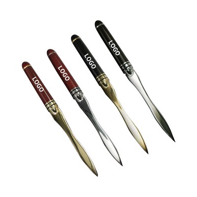 Elegant Wooden Handle Metal Letter Opener