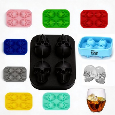Custom Skull shape ice mold tray