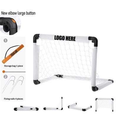 Foldable Soccer Goal Portable Children Indoor Outdoor Training Frame Net With Bag