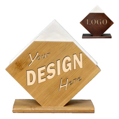 Vintage Wood Dining Napkin Organizer & Storage