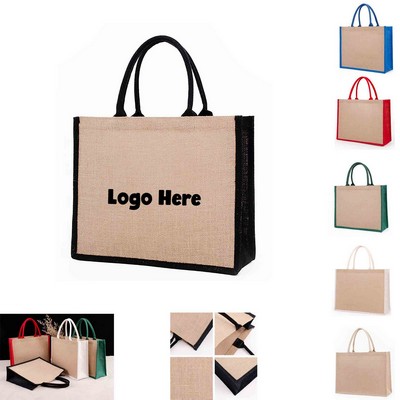 Eco-Friendly Jute Shopping Grocery Tote Bag