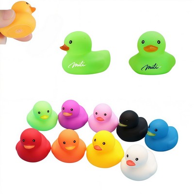 Squeezable Colorful Soft Vinyl Duck Toy