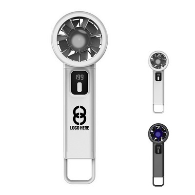 Portable Desktop Fan with Digital Display & Powerful Airflow (Tech-Chic Style) / Custom logo service