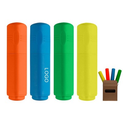 Compact Plastic Highlighter Marker with Cap