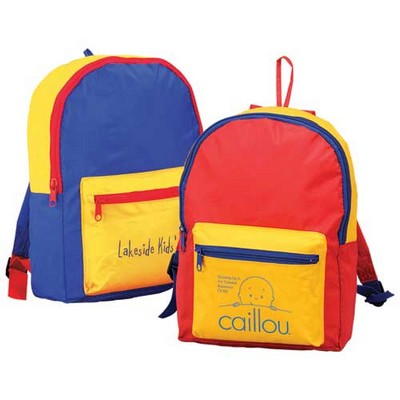 Kid's Backpack w/ Zipper Front Pocket